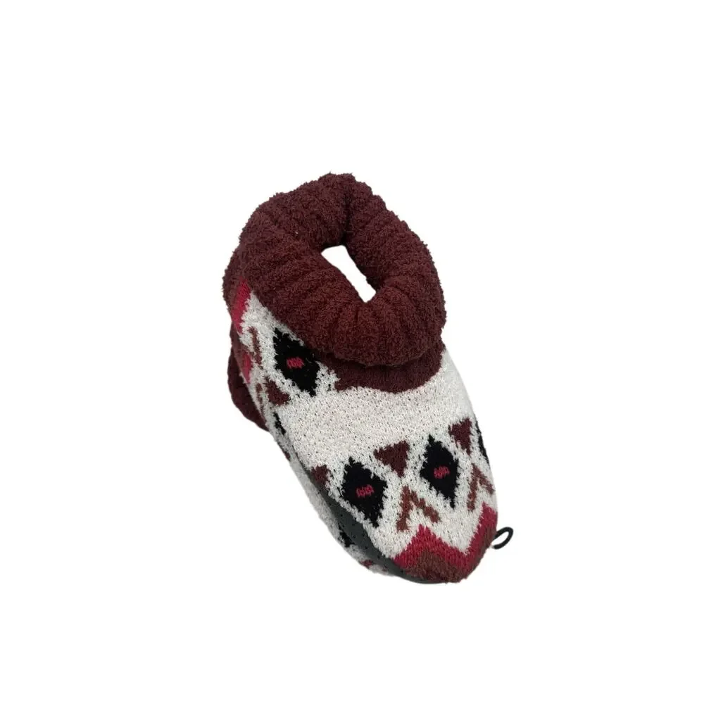 Northeast Outfitters Cozy Cabin Women's Diamond Knit Booties S/M Pink